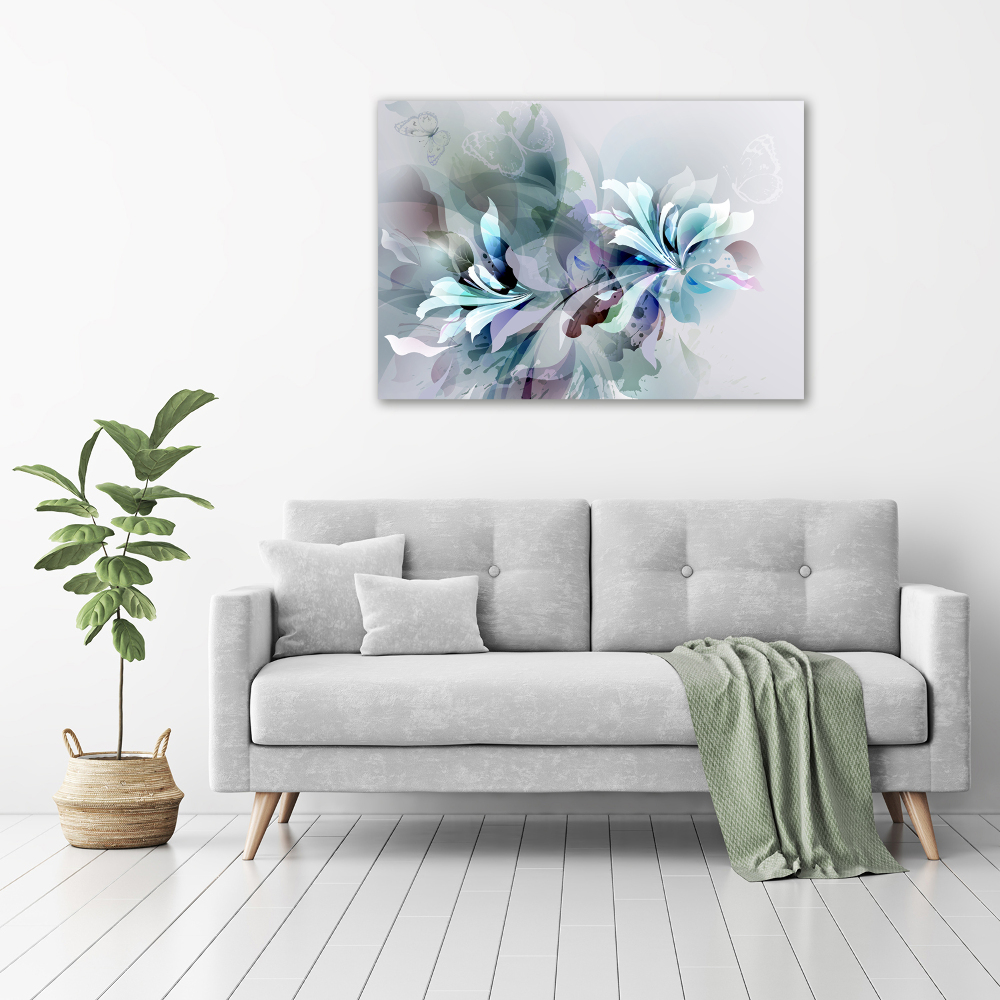 Canvas wall art Abstraction flowers