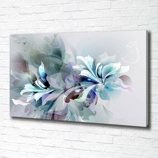 Canvas wall art Abstraction flowers