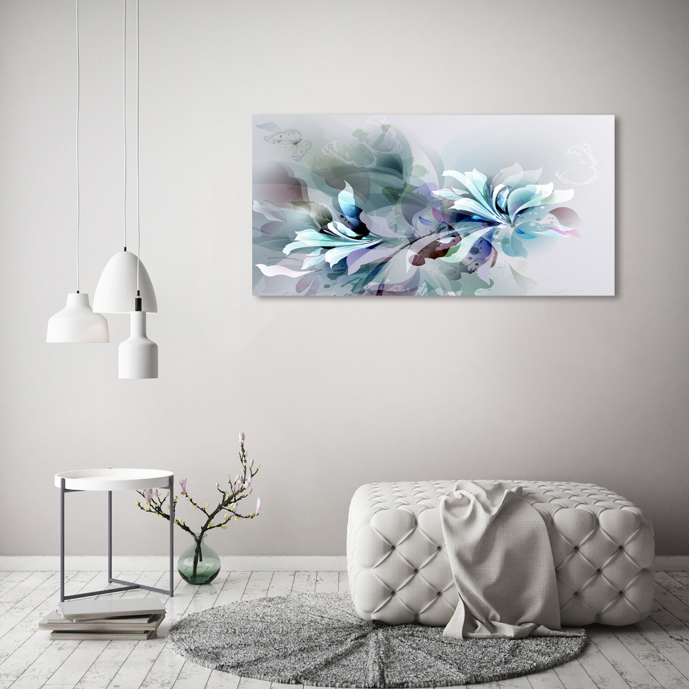 Canvas wall art Abstraction flowers