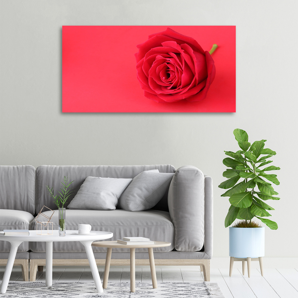 Canvas wall art Red rose