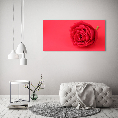 Canvas wall art Red rose