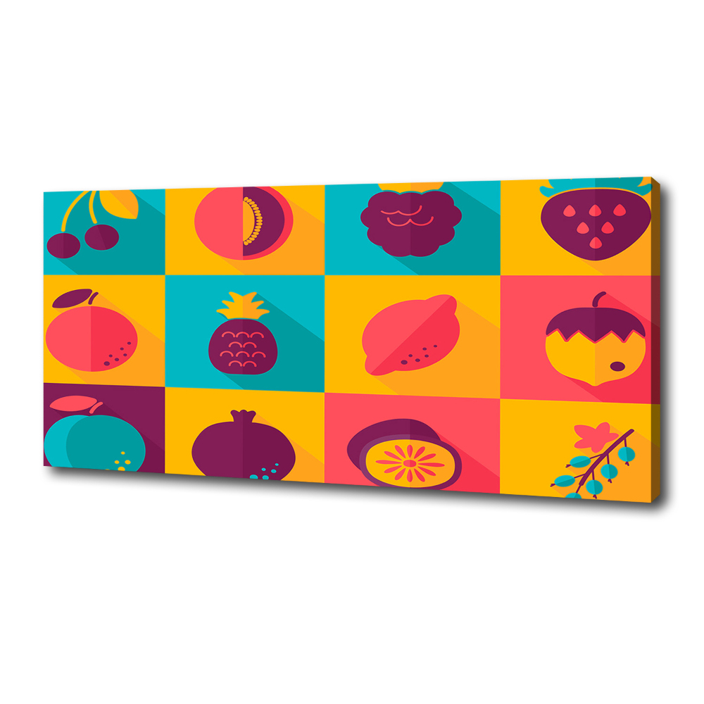 Canvas wall art Fruit icons