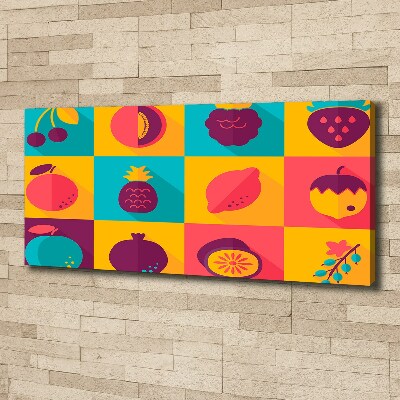 Canvas wall art Fruit icons