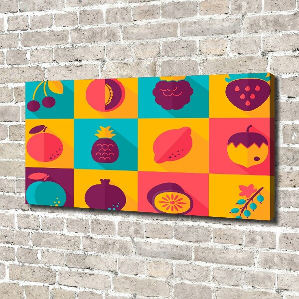 Canvas wall art Fruit icons