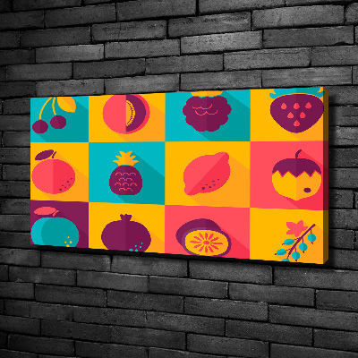 Canvas wall art Fruit icons