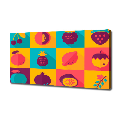 Canvas wall art Fruit icons