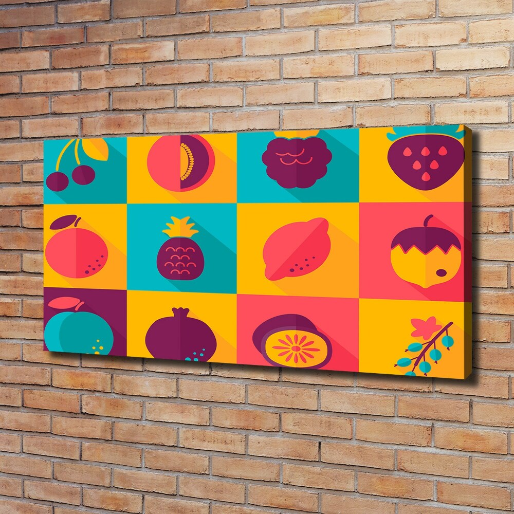 Canvas wall art Fruit icons