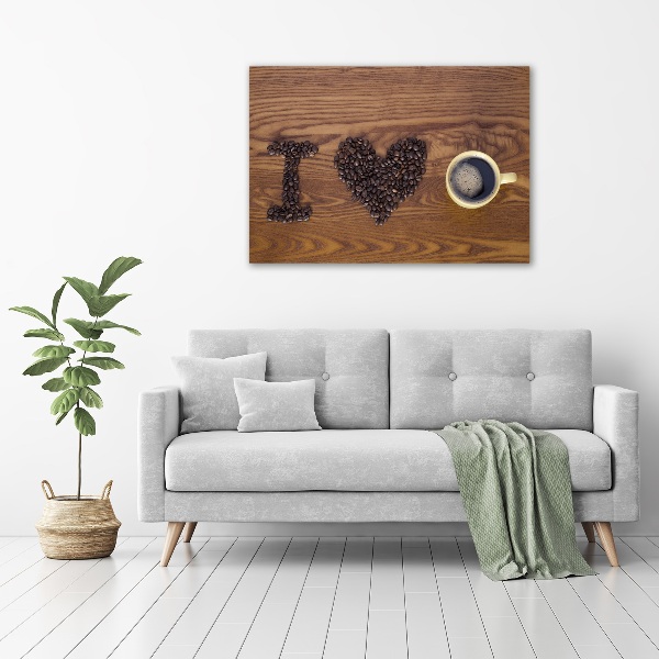 Canvas wall art I love coffee