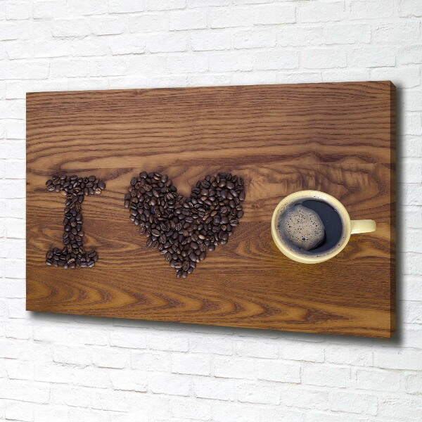 Canvas wall art I love coffee