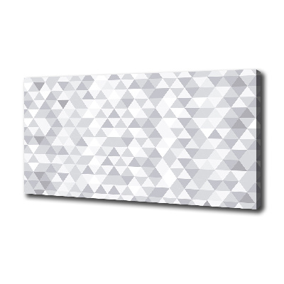 Canvas wall art Gray triangles