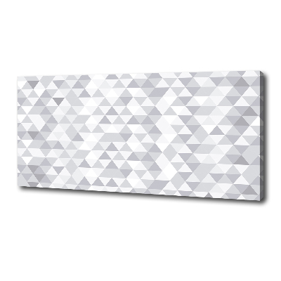 Canvas wall art Gray triangles