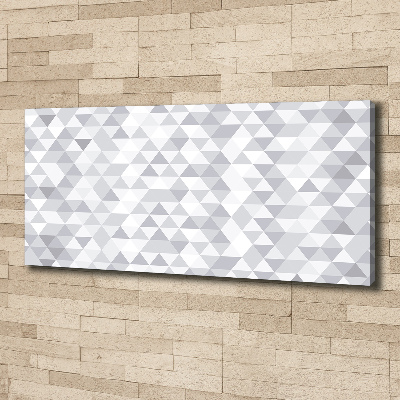 Canvas wall art Gray triangles