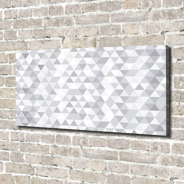 Canvas wall art Gray triangles