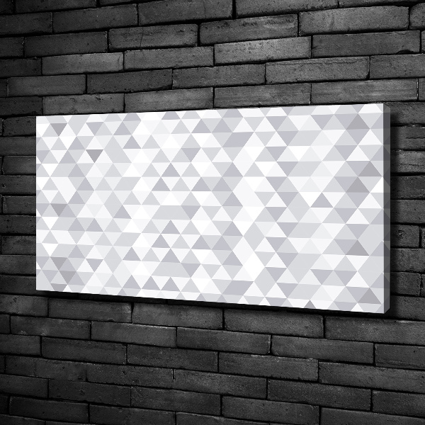 Canvas wall art Gray triangles