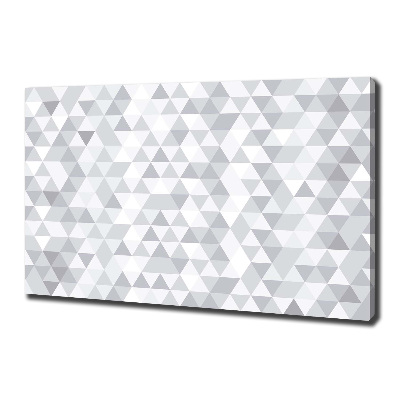 Canvas wall art Gray triangles