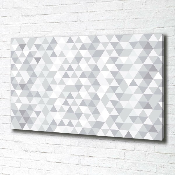 Canvas wall art Gray triangles