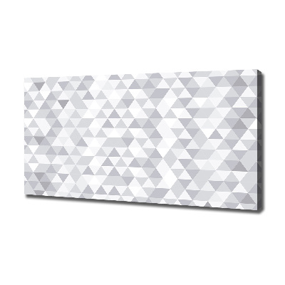 Canvas wall art Gray triangles