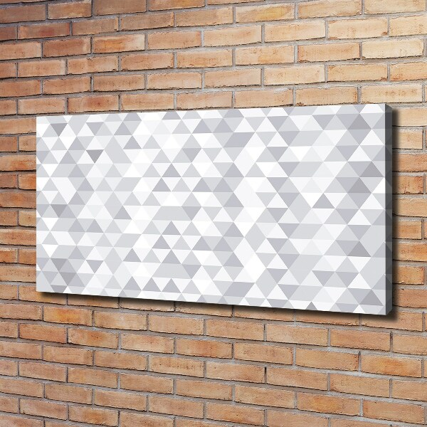 Canvas wall art Gray triangles