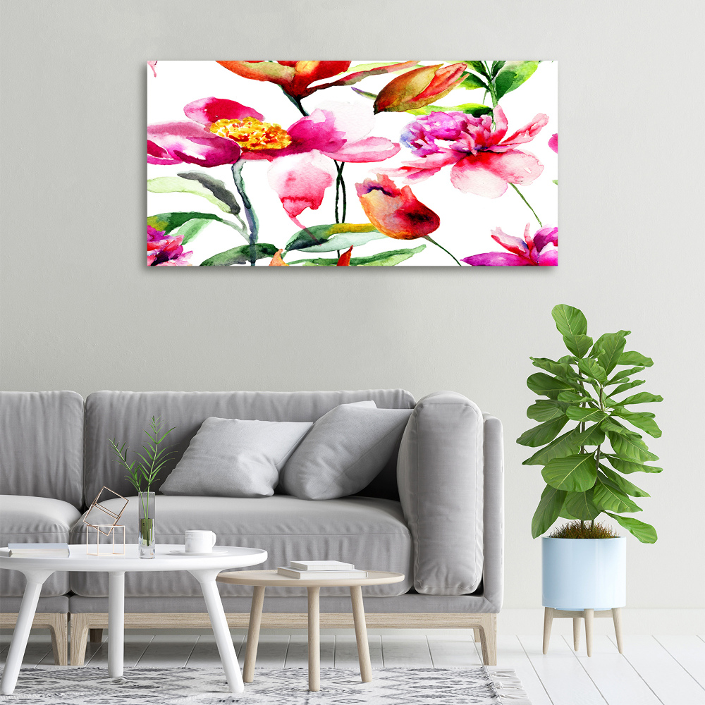 Canvas wall art Wild flowers