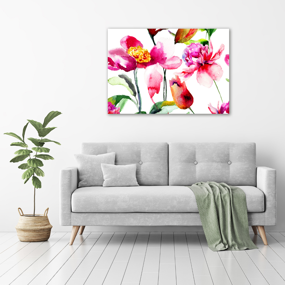 Canvas wall art Wild flowers