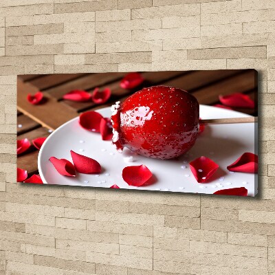 Canvas wall art Apple on a stick