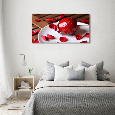 Canvas wall art Apple on a stick