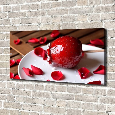 Canvas wall art Apple on a stick