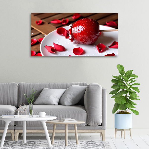 Canvas wall art Apple on a stick