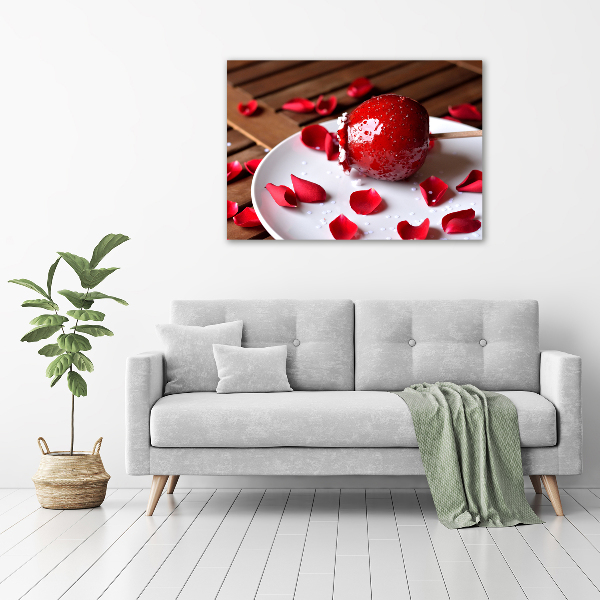 Canvas wall art Apple on a stick