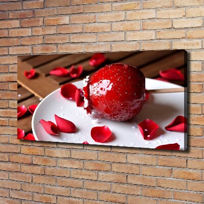 Canvas wall art Apple on a stick