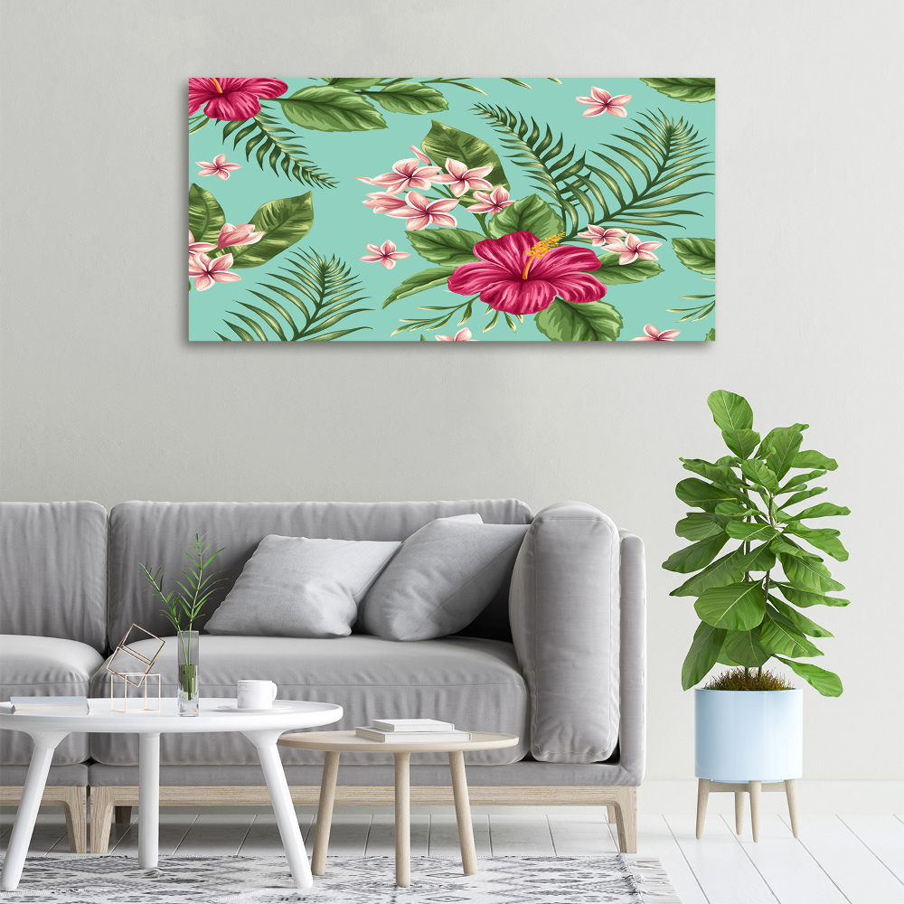 Canvas wall art Hawaiian flowers