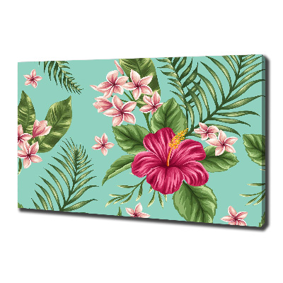 Canvas wall art Hawaiian flowers