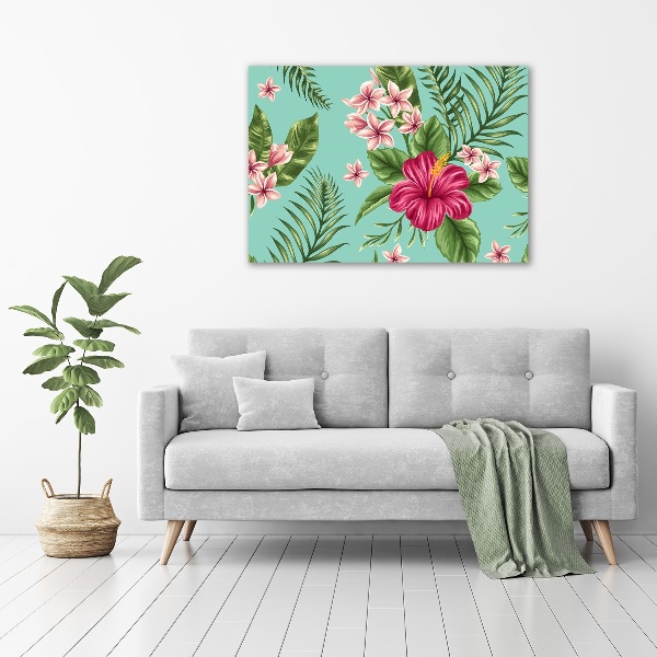 Canvas wall art Hawaiian flowers