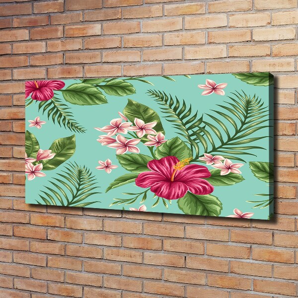 Canvas wall art Hawaiian flowers