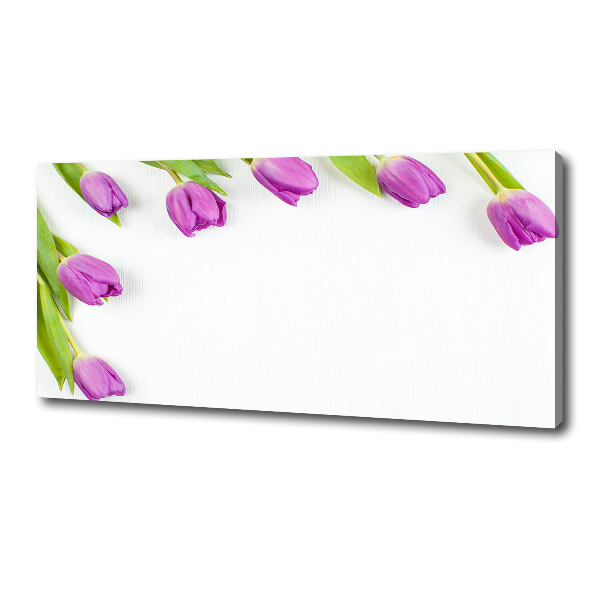 Canvas wall art Violet tulips