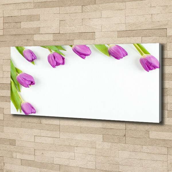 Canvas wall art Violet tulips