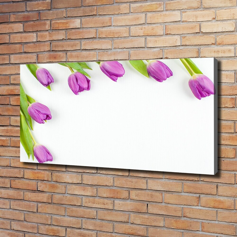 Canvas wall art Violet tulips