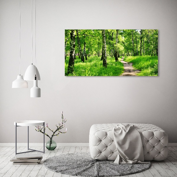 Canvas wall art Birch forest