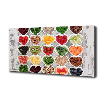 Canvas wall art Healthy food