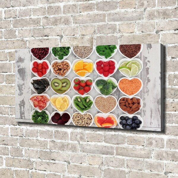 Canvas wall art Healthy food