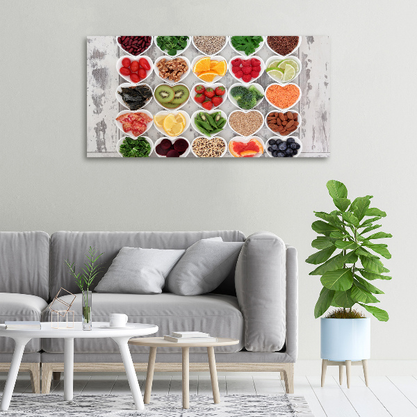 Canvas wall art Healthy food