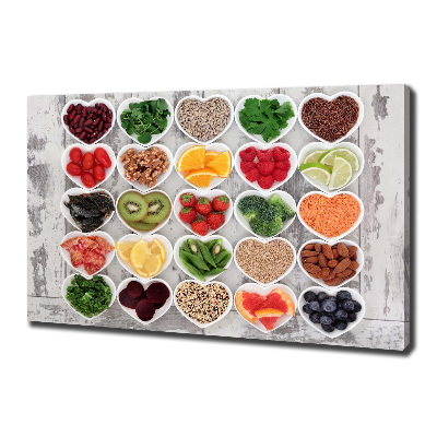 Canvas wall art Healthy food