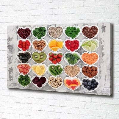 Canvas wall art Healthy food