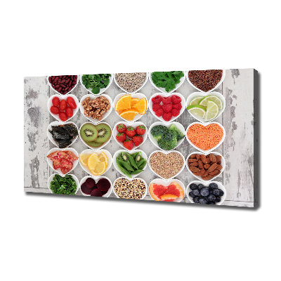 Canvas wall art Healthy food