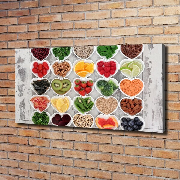 Canvas wall art Healthy food