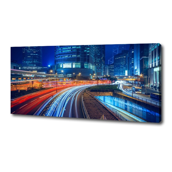 Canvas wall art Hong Kong at night