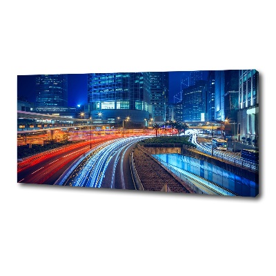 Canvas wall art Hong Kong at night