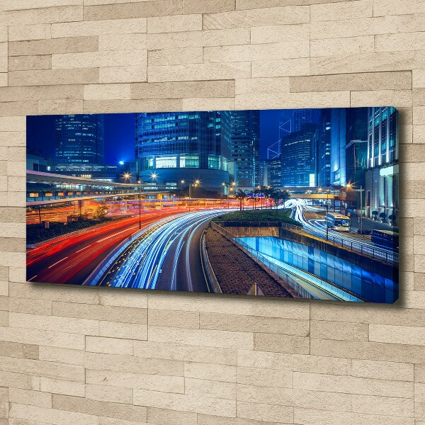 Canvas wall art Hong Kong at night