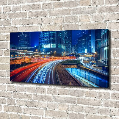 Canvas wall art Hong Kong at night