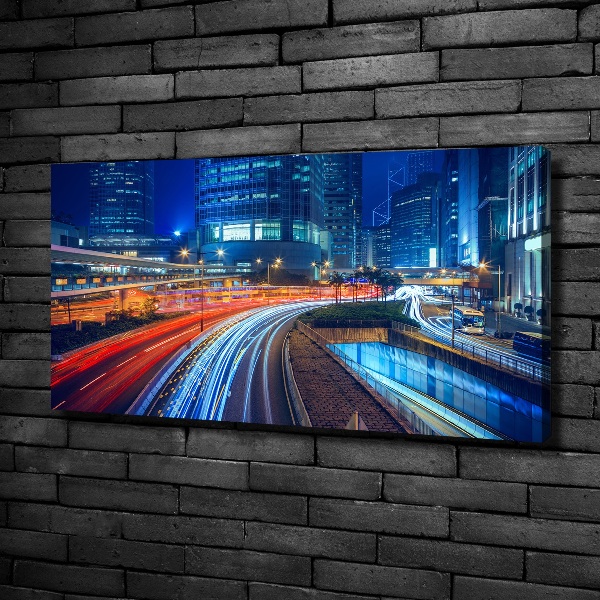 Canvas wall art Hong Kong at night